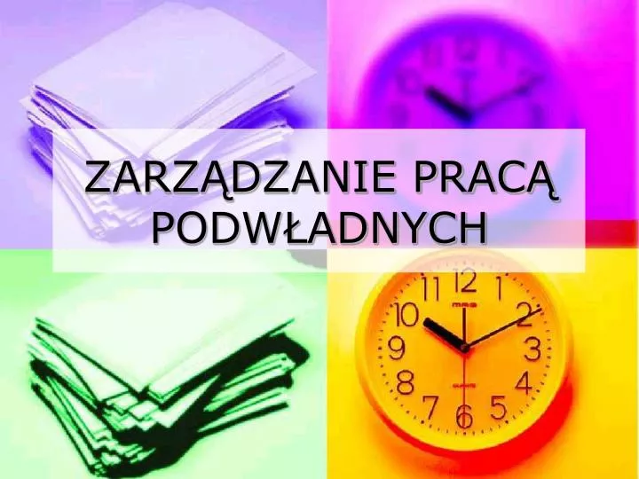 zarz dzanie prac podw adnych