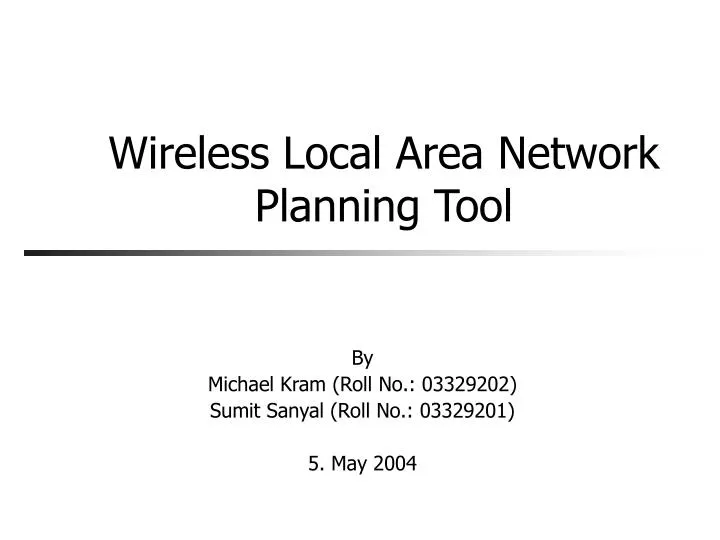 wireless local area network planning tool