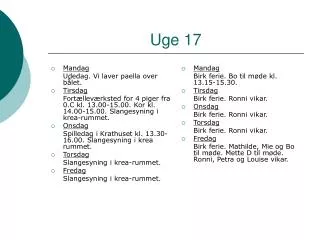 uge 17