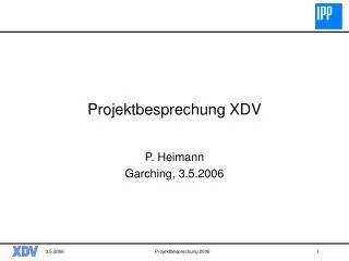 projektbesprechung xdv