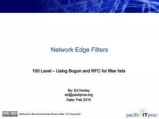 Network Edge Filters