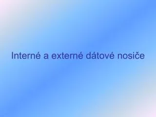 intern a extern d tov nosi e