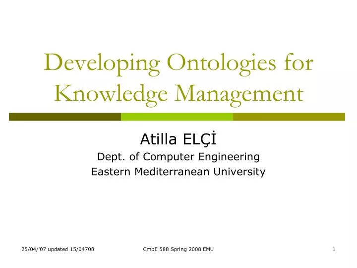 developing ontologies for knowledge management