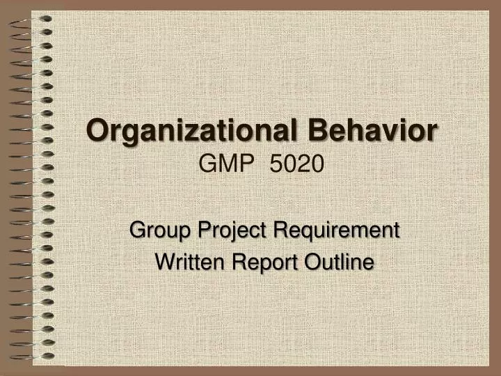 organizational behavior gmp 5020