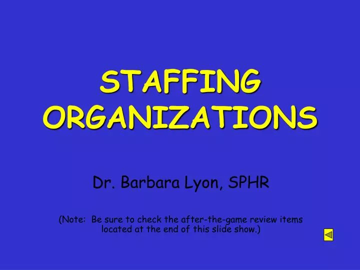 staffing organizations