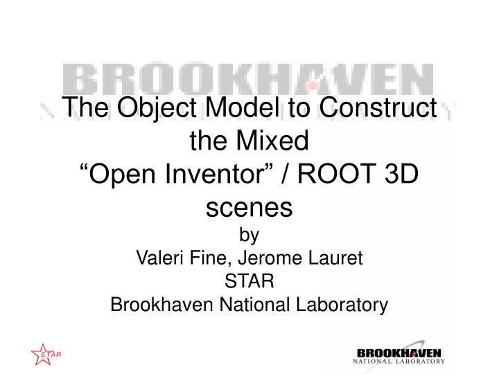 the object model to construct the mixed open inventor root 3d scenes