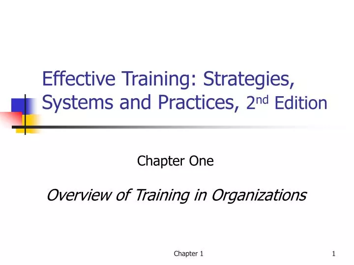 effective training strategies systems and practices 2 nd edition