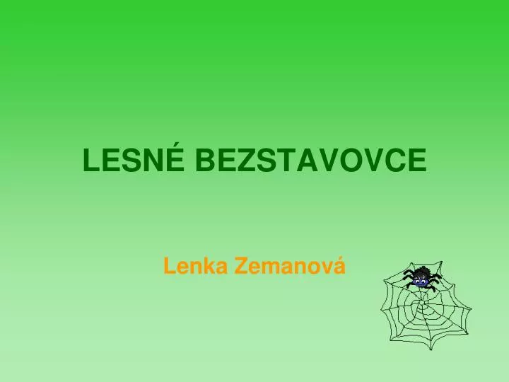 lesn bezstavovce