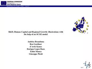 R&amp;D, Human Capital and Regional Growth: illustrations with the help of an SCGE model