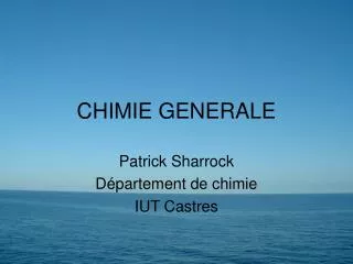 chimie generale