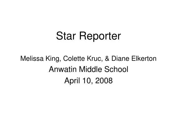 star reporter