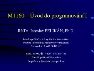 m1160 vod do programov n i