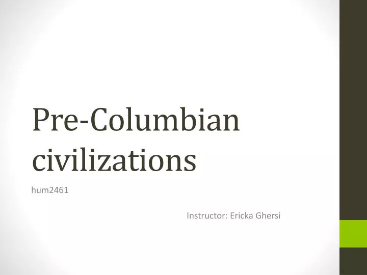 pre columbian civilizations