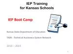 IEP Training for Kansas Schools - slide 1