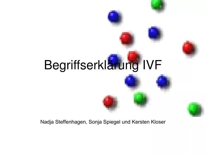 begriffserkl rung ivf