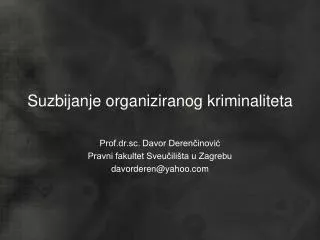 suzbijanje organiziranog kriminaliteta
