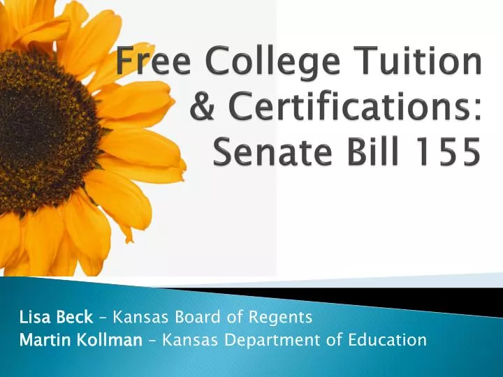 free college tuition certifications senate bill 155