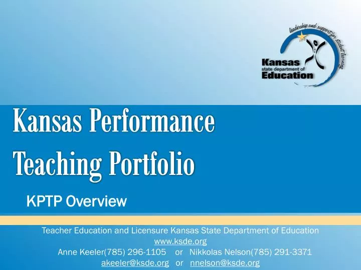 kansas performance teaching portfolio