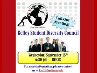 Wednesday, September 15 th 6:30 pm BU313