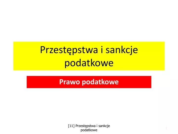 przest pstwa i sankcje podatkowe