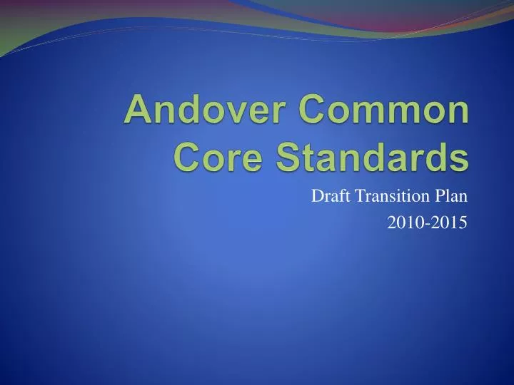 andover common core standards