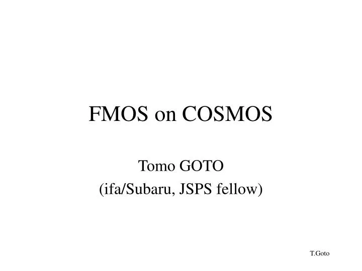 fmos on cosmos