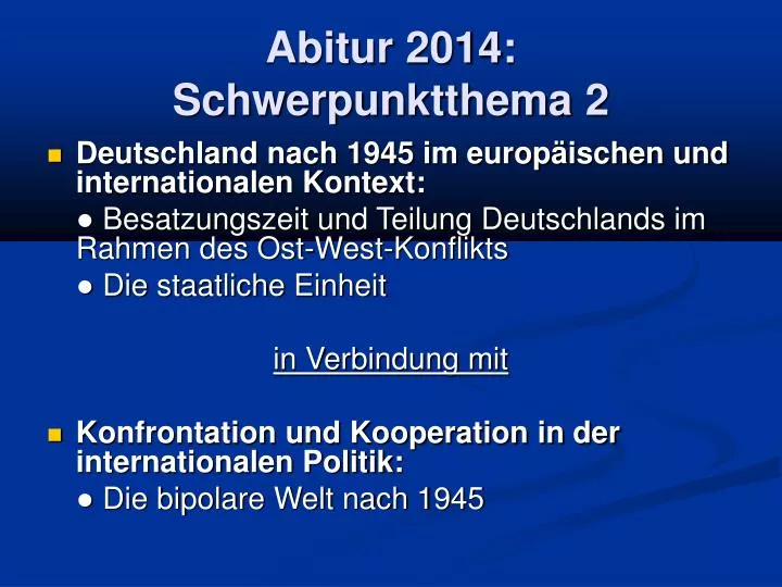 abitur 2014 schwerpunktthema 2