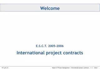 International project contracts