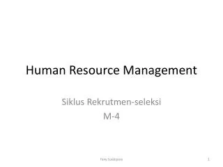 human resource management