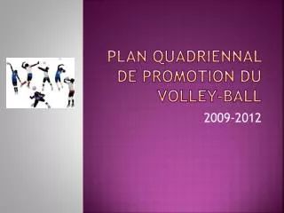 plan quadriennal de promotion du volley ball