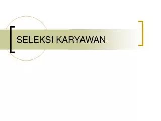 seleksi karyawan
