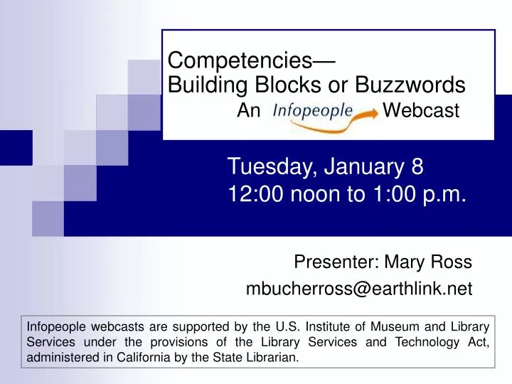competencies building blocks or buzzwords an webcast