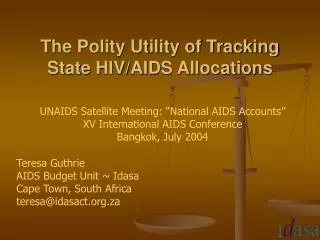 The Polity Utility of Tracking State HIV/AIDS Allocations