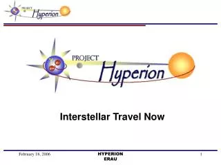 Interstellar Travel Now