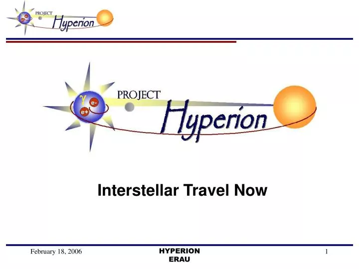 interstellar travel now