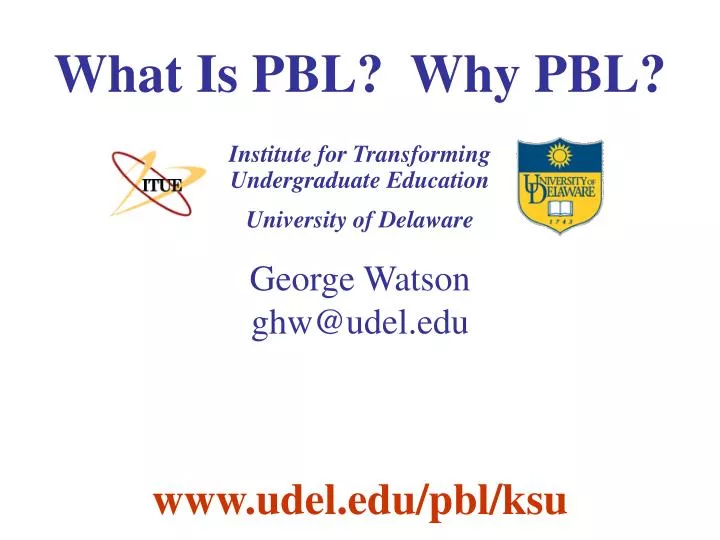 what is pbl why pbl