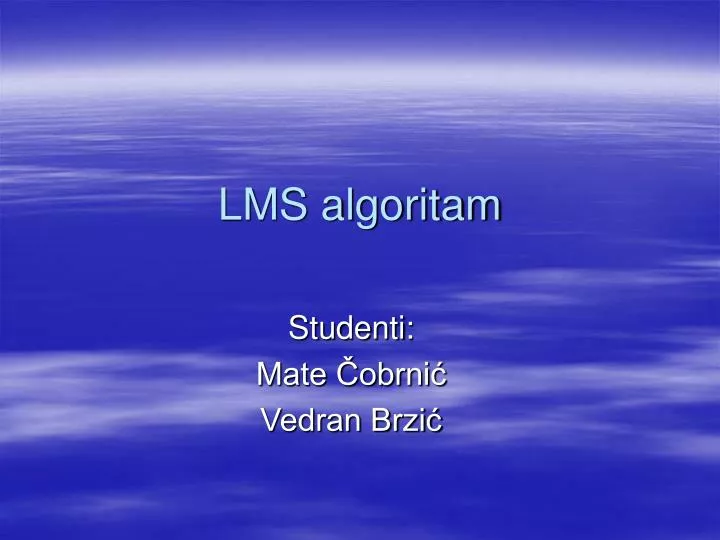 lms algoritam