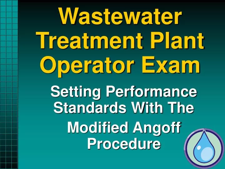 wastewater treatment plant operator exam