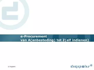 e procurement van a anbesteding tot z elf indienen