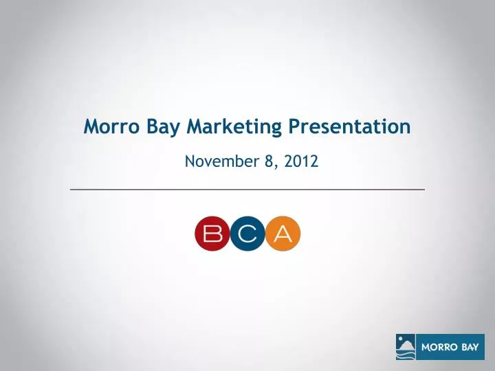 morro bay marketing presentation