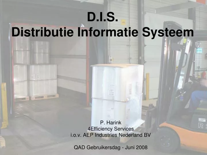 d i s distributie informatie systeem