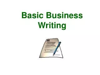 Basic Business Writing