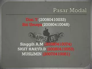 pasar modal