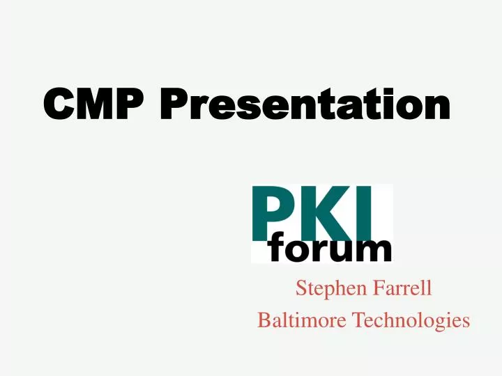 cmp presentation
