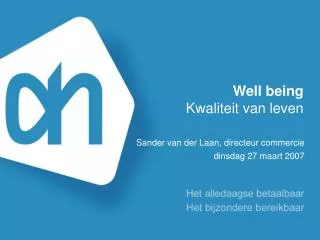 well being kwaliteit van leven
