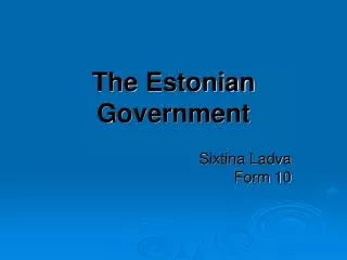 The Estonian Government