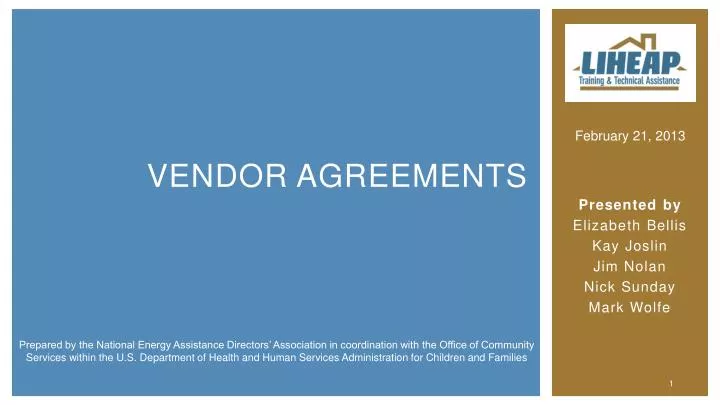 vendor agreements