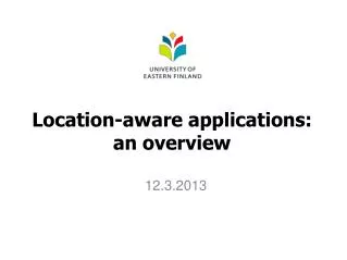 Location-aware applications: an overview