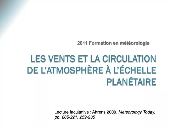 2011 formation en m t orologie