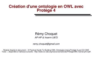 Création d'une ontologie en OWL avec Protégé 4